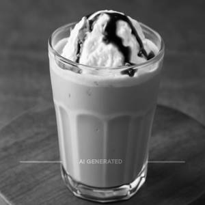 Cold coffee with ice cream