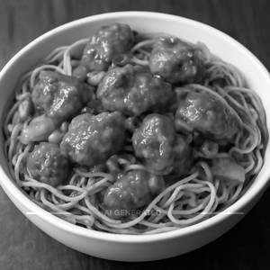 Chicken manchurian noodles
