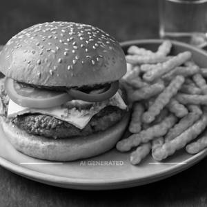 Veg Burger + Salted Fries