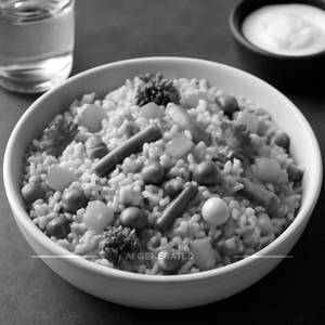 Veg Biryani And Masrhoom Masala