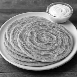 Plain Paratha( 4 pieces) + veg tadka(300 ml)