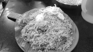Chicken Biriyani & Chicken 65 Butter Scotch 90Ml Ice Cream