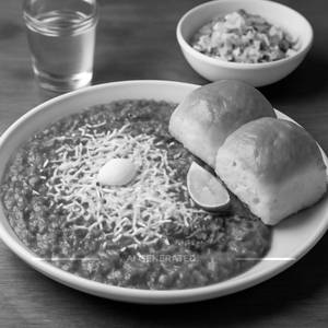 Cheese pav bhaji