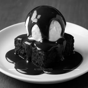 Brownie With Hot Chocolate Sauce