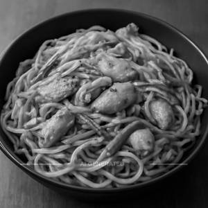 Chilli garlic chicken noodles