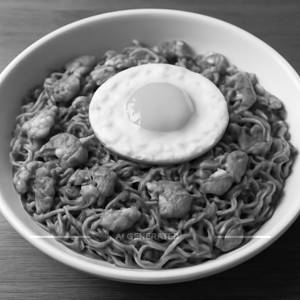 Egg chicken noodles