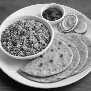 Paneer bhurji with 4 roti