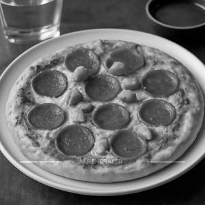 Chicken pepperoni pizza