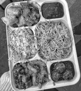Paneer Tikka Pizza , Chowmin Veg,  Spring Role French Fries And Mojito Kala Khatta