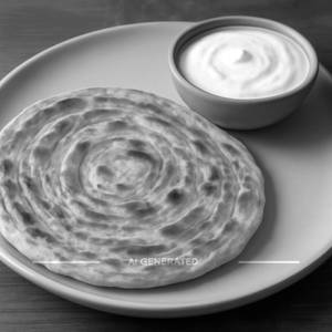 Plain Paratha With Curd
