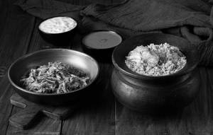 Karisal Seeraga Samba Chicken Biriyani + Pitchi Pota Kozhi
