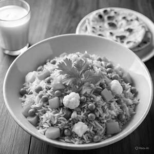 Veg fried rice [ serves 2 ]