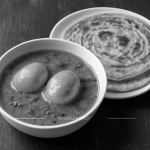 Egg curry [with 2 paratha]
