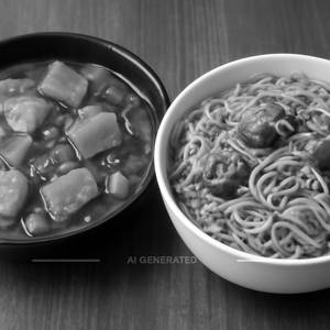 Chilli Paneer  (500ml) + Veg Manchurian Noodles (500ml)