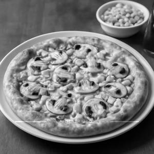 Mushroom corn pizza