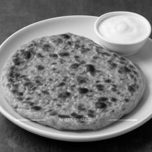 Aloo Paratha With Curd