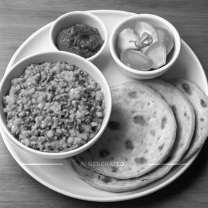 Paneer Bhurji with[ 4 ]Roti