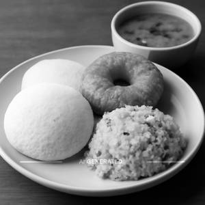 Idli + Vada + Upma