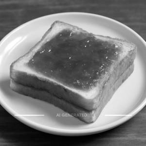 Bread jam toast