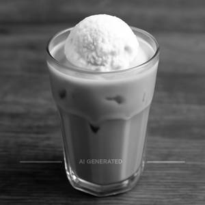Cold coffee with ice cream