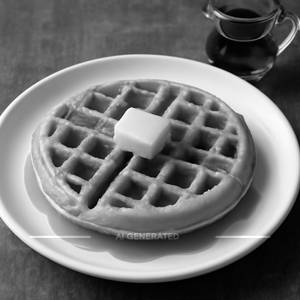 Waffle with Maple Syrup