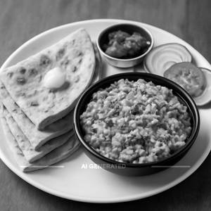 Paneer Bhurji with 4 Butter Roti