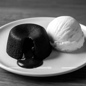 Choco Lava Cake With Vanilla Ice Cream