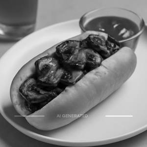 Grilled Mushroom Hot Dog