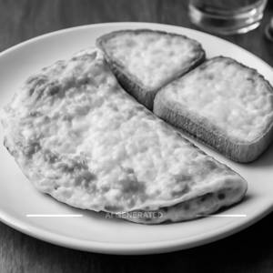 Cheese bread omelette