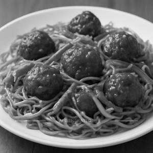 Garlic manchurian noodles
