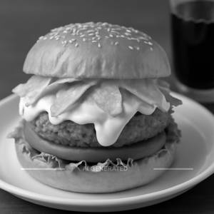 Veg Cheese Burger With Chips