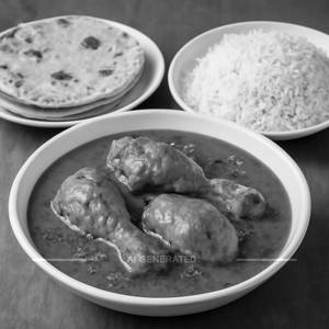 Chicken Masala [3 Pieces] With Butter Roti [4 Pieces]