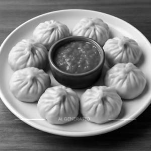 Veg Steamed Momos (8 Pcs)
