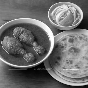 Chicken curry combo[ chicken curry with 2 Paratha]