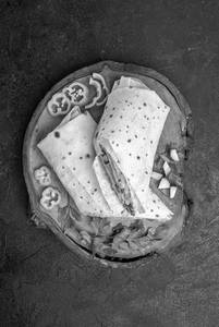 Malai Paneer Stuffed Rumali Wrap