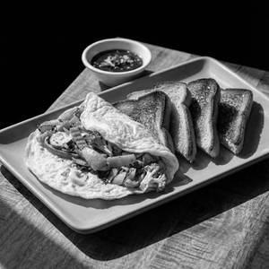Exotic Omelette With Sauteed Vegetables