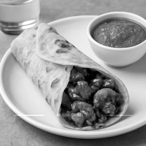 Mushroom Tikka Kathi Roll