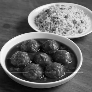 Veg manchurian with fried rice