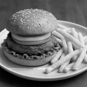 Burger with French Fries