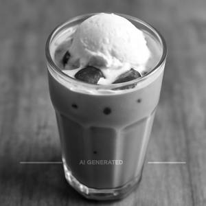 Cold coffee with ice cream                                   