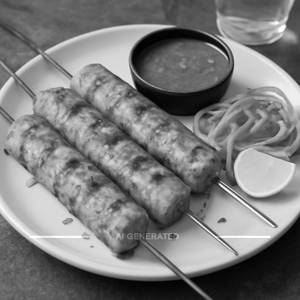 Paneer Seekh Kebab .