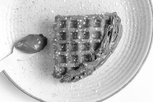 Belgian Chocolate Milk Waffles
