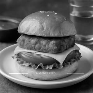 Paneer tikki cheese burger