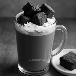 Hot Chocolate with Brownie 