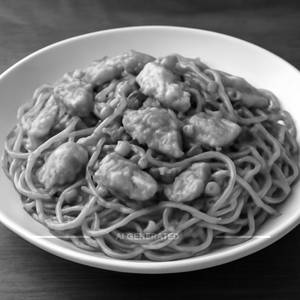 Chicken Garlic and Onion Noodles