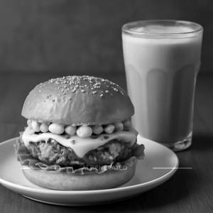 Cheese Corn Burger+cold Coffee