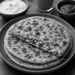 Green Peas Paneer Paratha