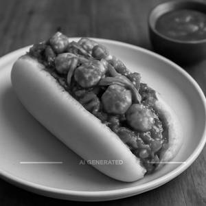 Chilli Paneer Hot Dog