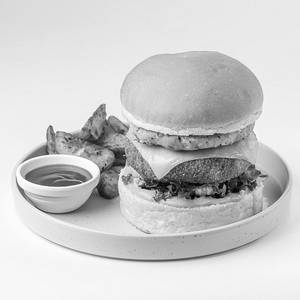American Cheese Chicken Burger