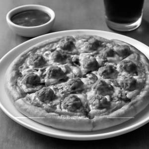 Schezwan chicken pizza